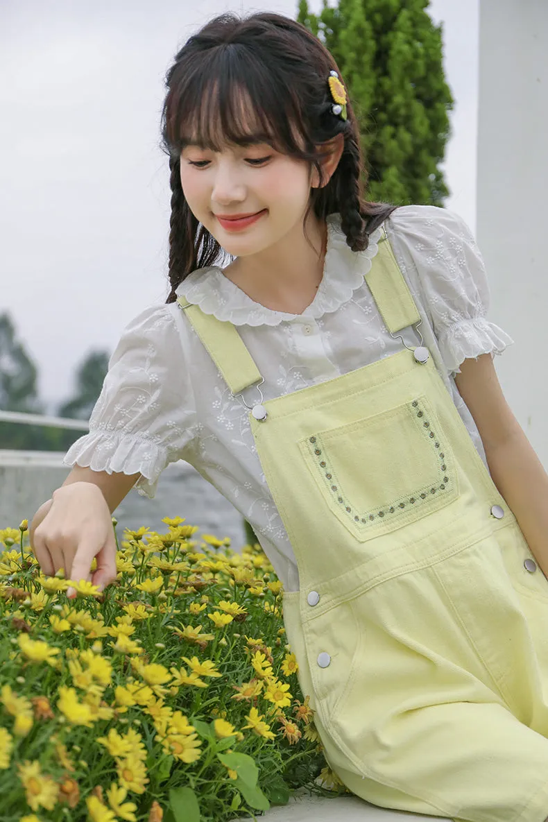 Daisy Chain Short Overalls