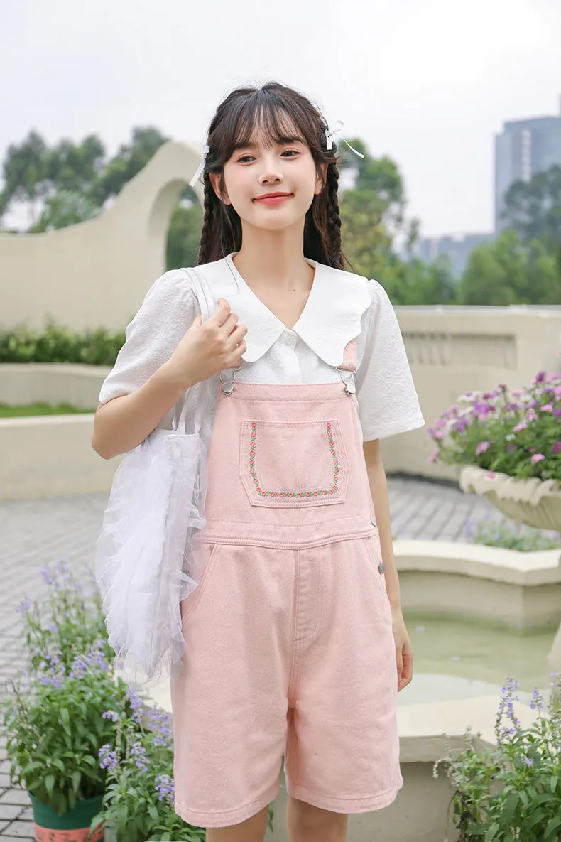 Daisy Chain Short Overalls