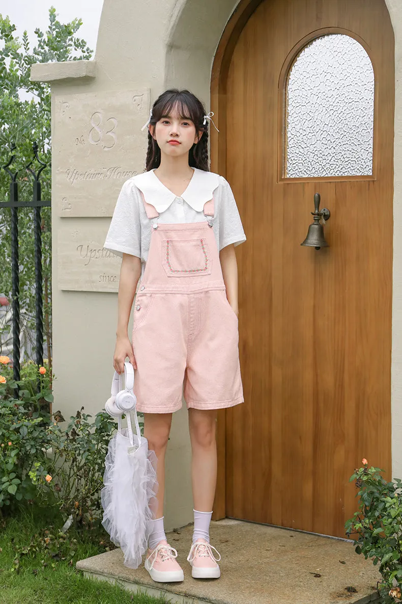 Daisy Chain Short Overalls
