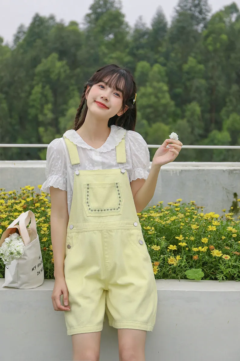 Daisy Chain Short Overalls