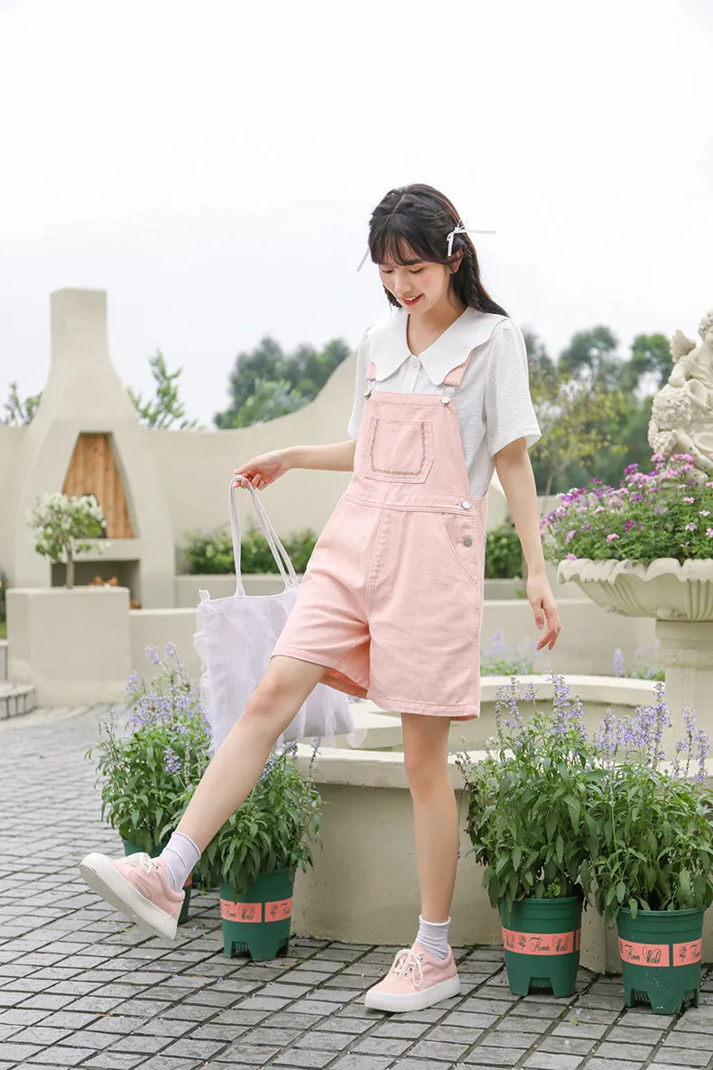 Daisy Chain Short Overalls