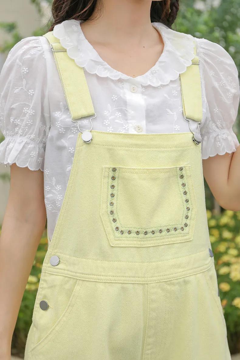 Daisy Chain Short Overalls