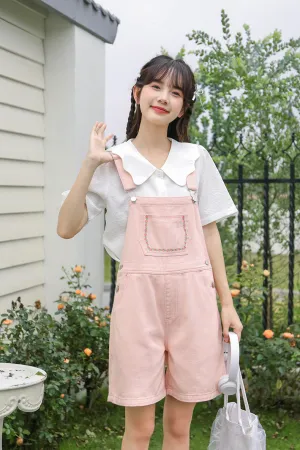 Daisy Chain Short Overalls