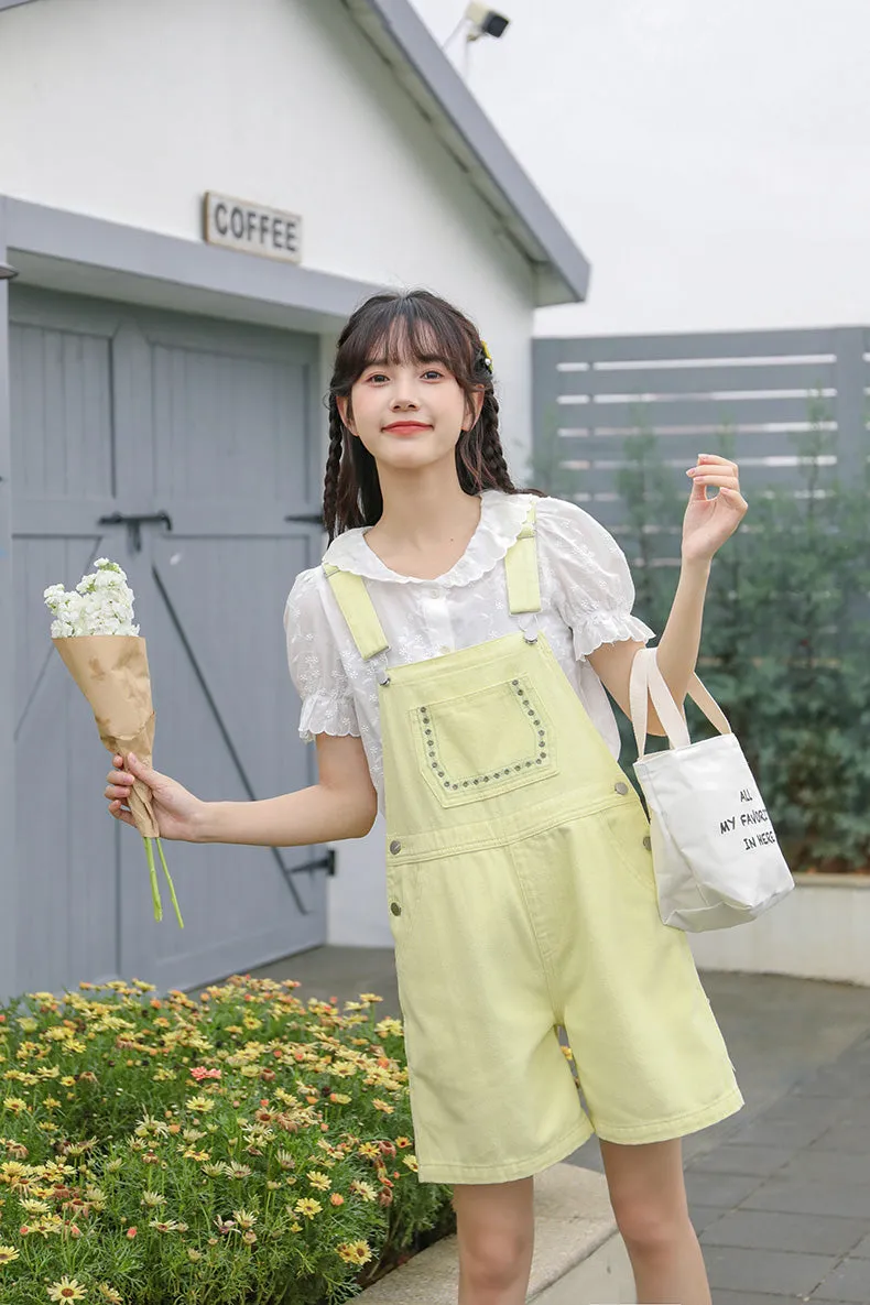 Daisy Chain Short Overalls