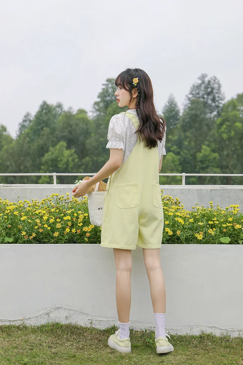 Daisy Chain Short Overalls