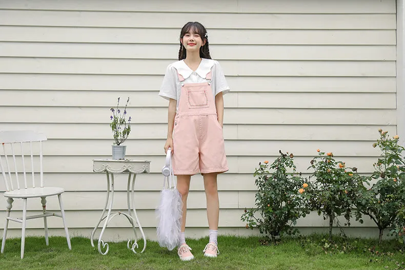 Daisy Chain Short Overalls
