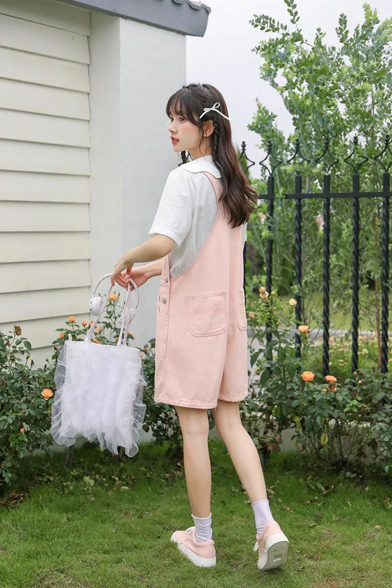 Daisy Chain Short Overalls