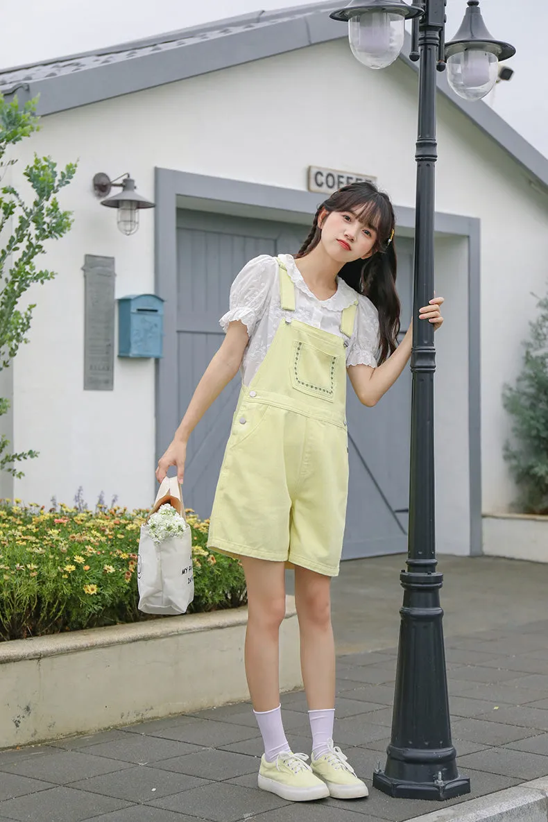 Daisy Chain Short Overalls