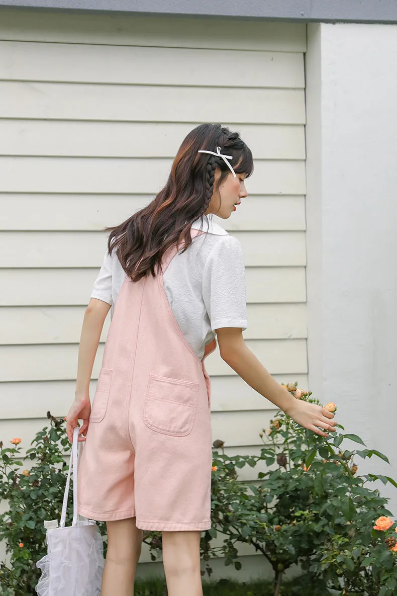 Daisy Chain Short Overalls