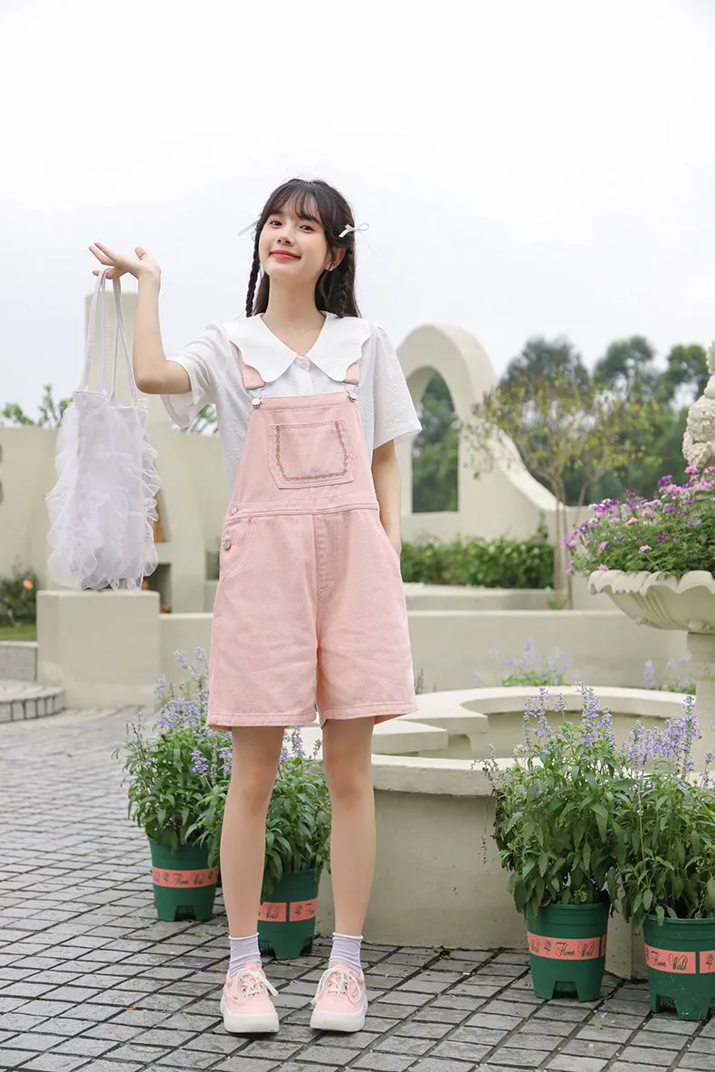 Daisy Chain Short Overalls