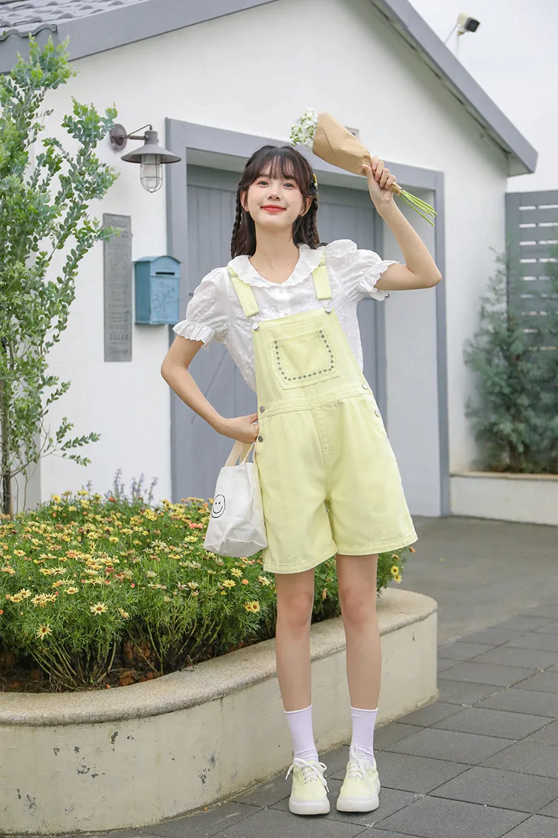 Daisy Chain Short Overalls