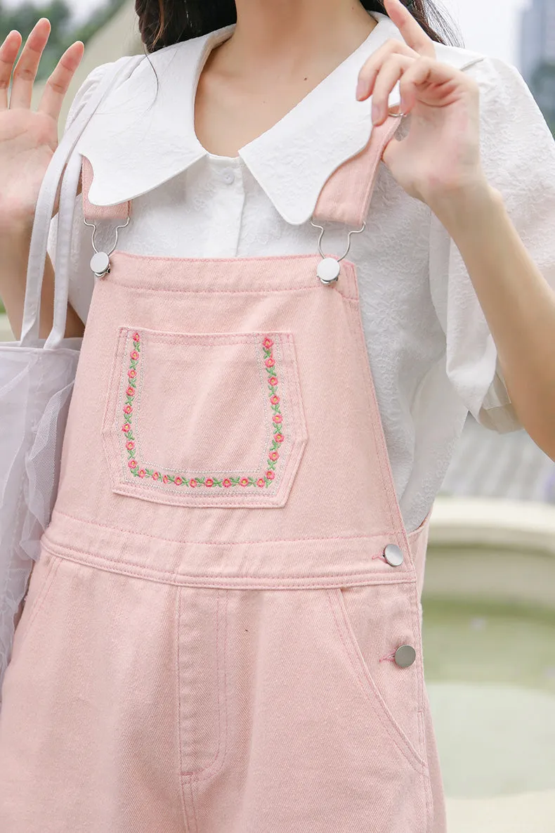 Daisy Chain Short Overalls