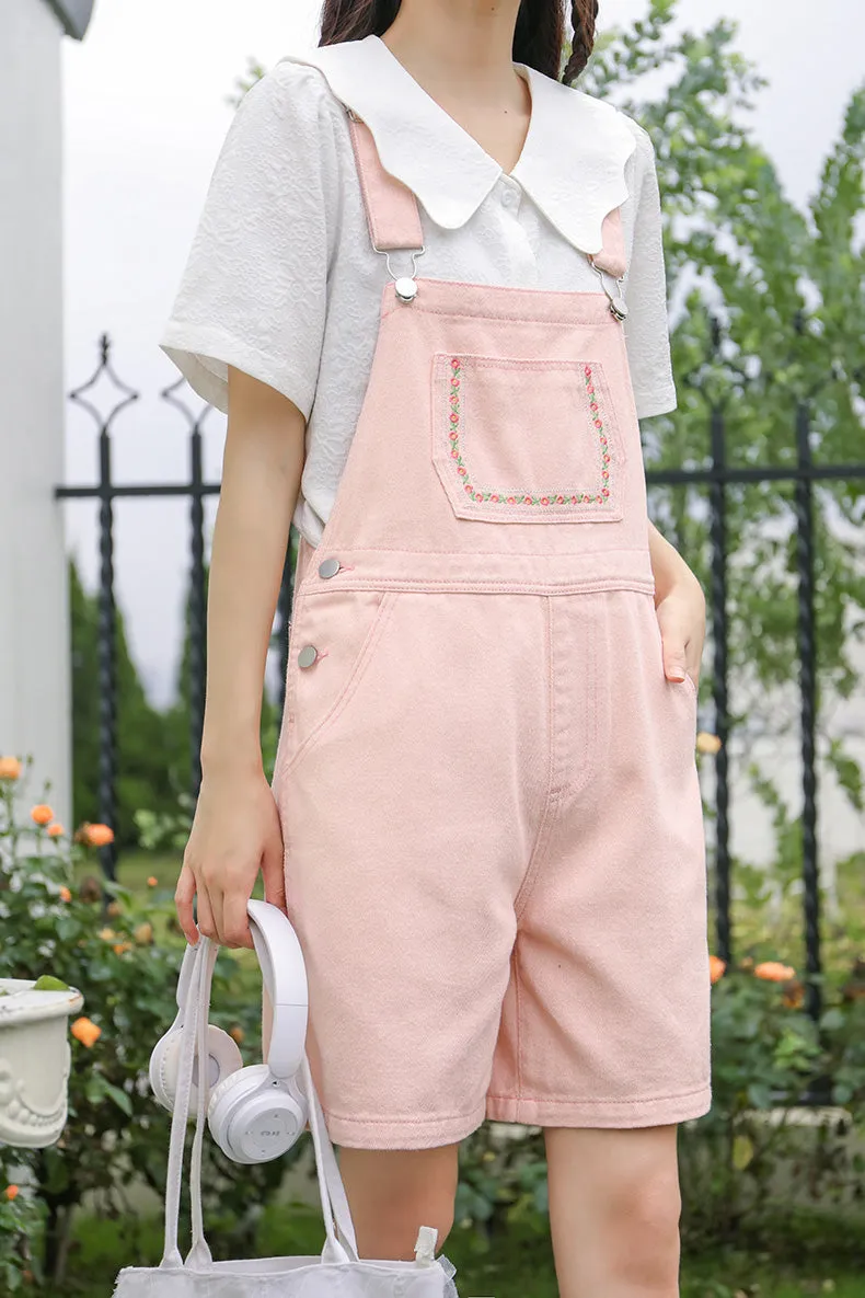 Daisy Chain Short Overalls