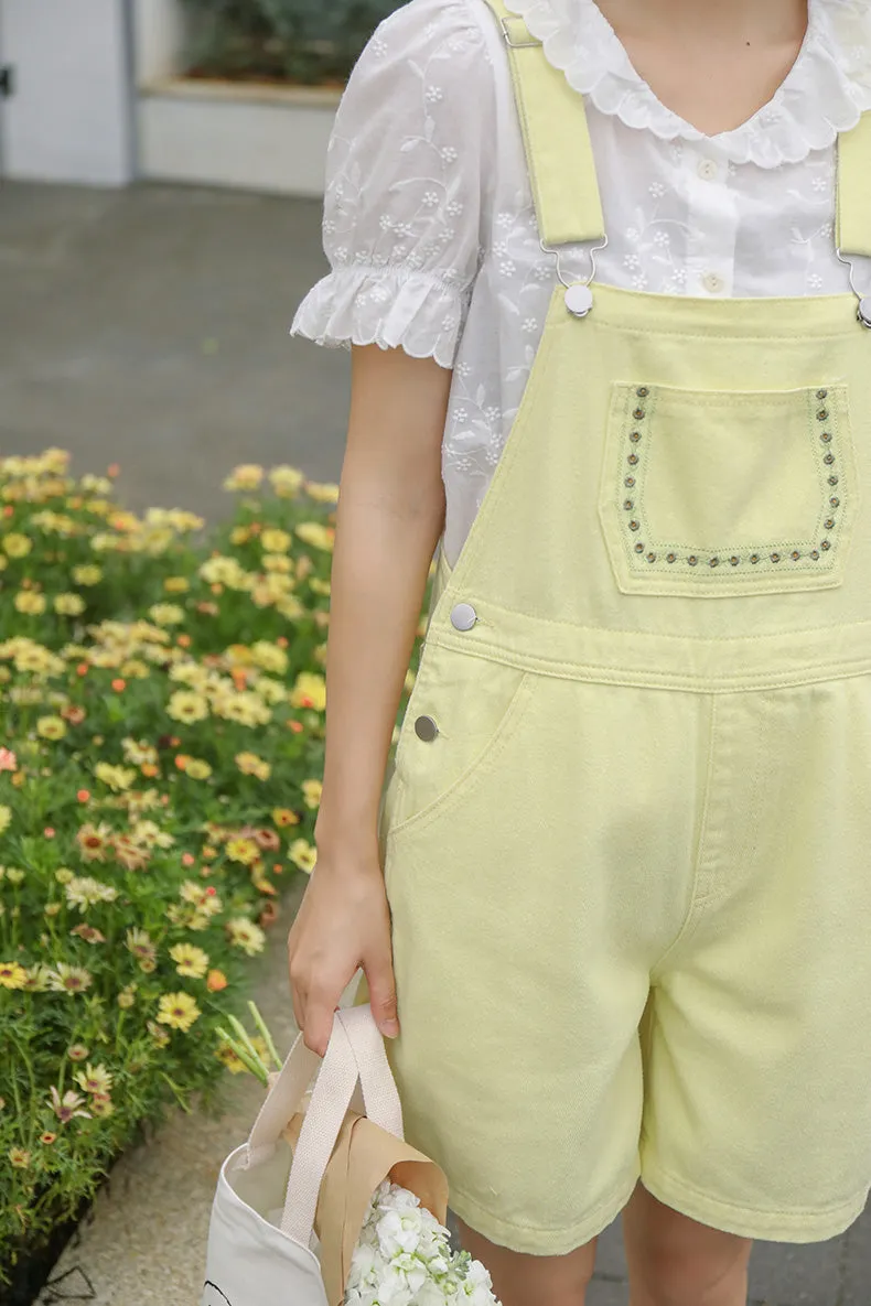 Daisy Chain Short Overalls