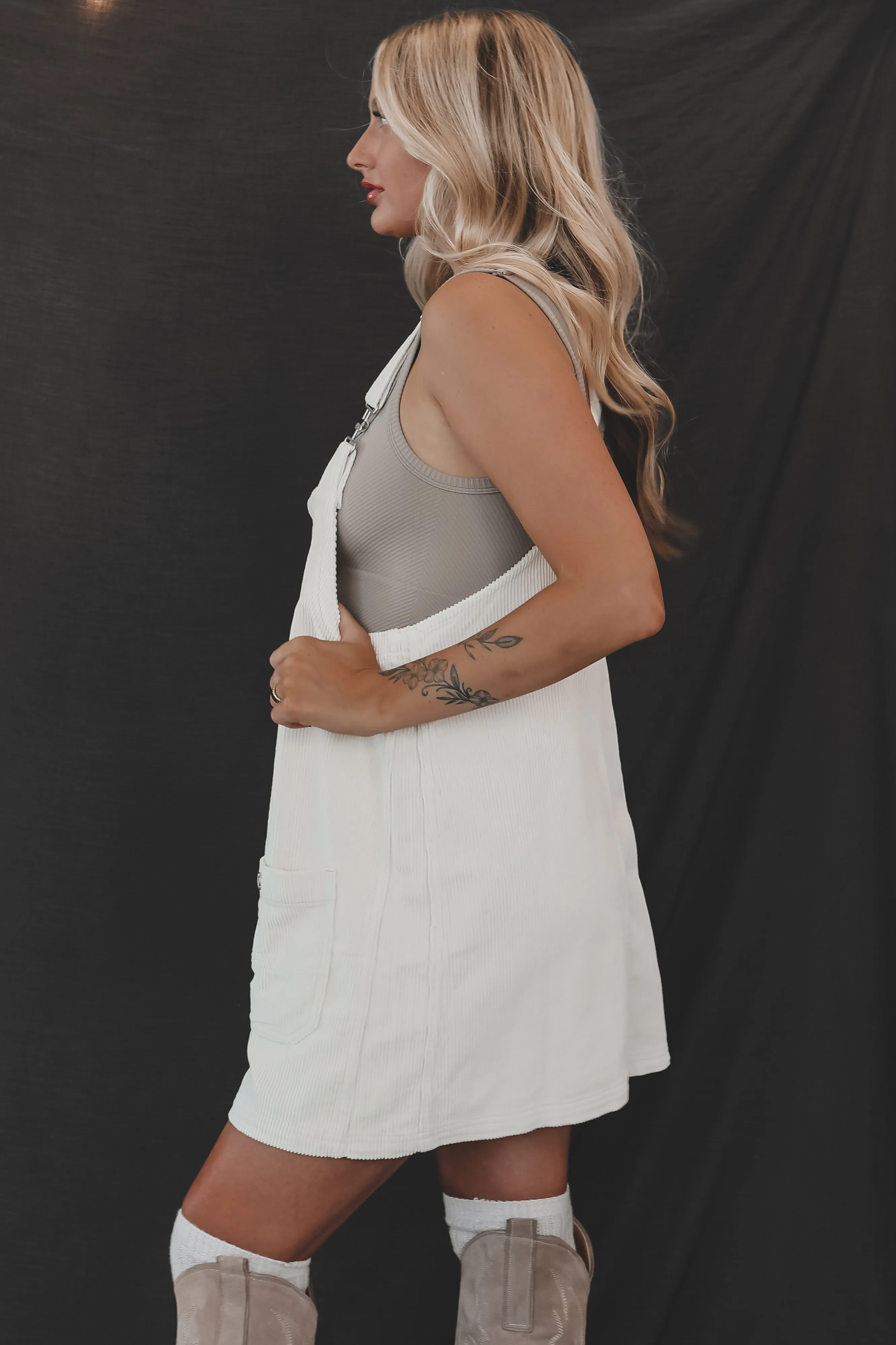DEAL Coming Home For The Weekend Corduroy Overall Dress