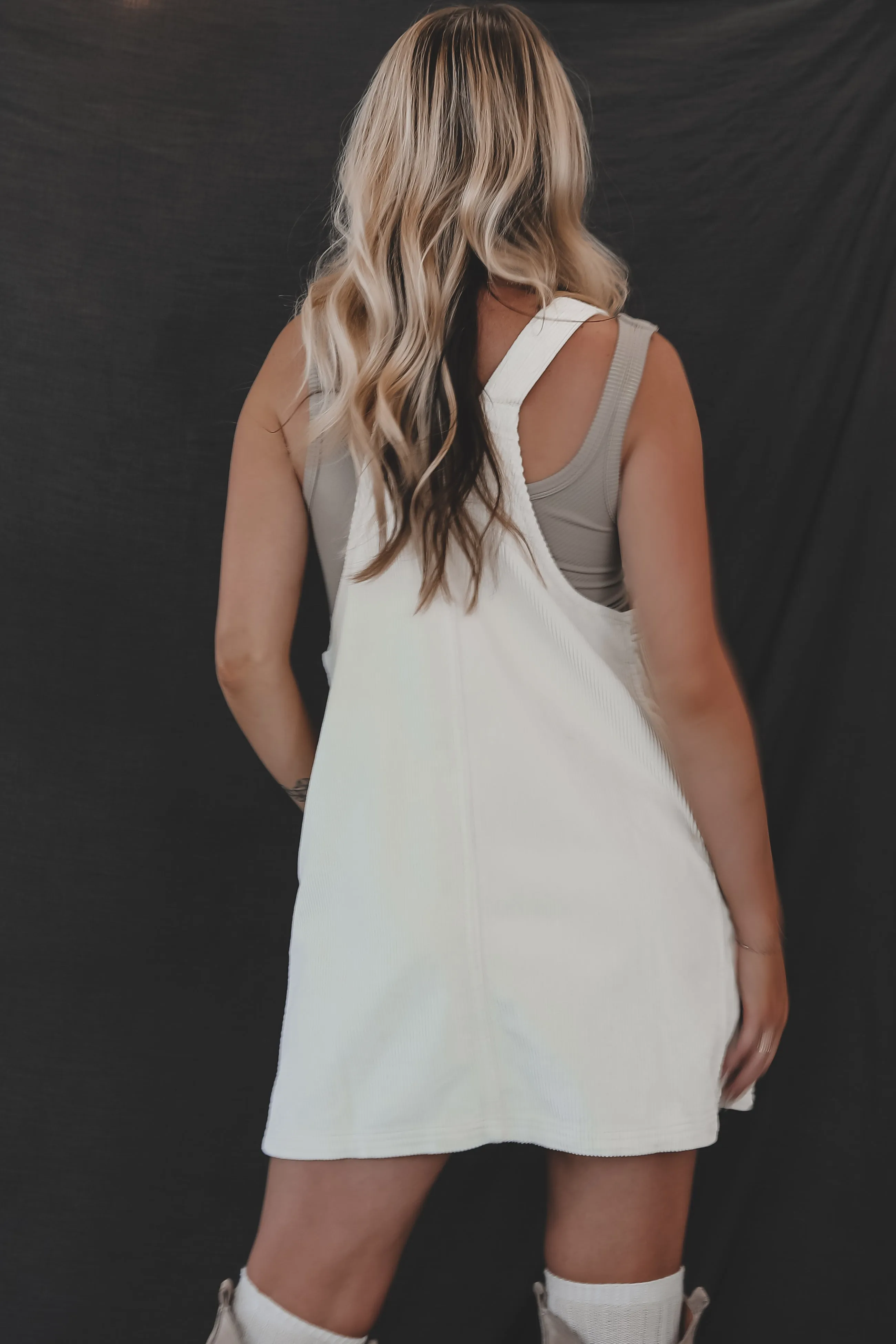 DEAL Coming Home For The Weekend Corduroy Overall Dress