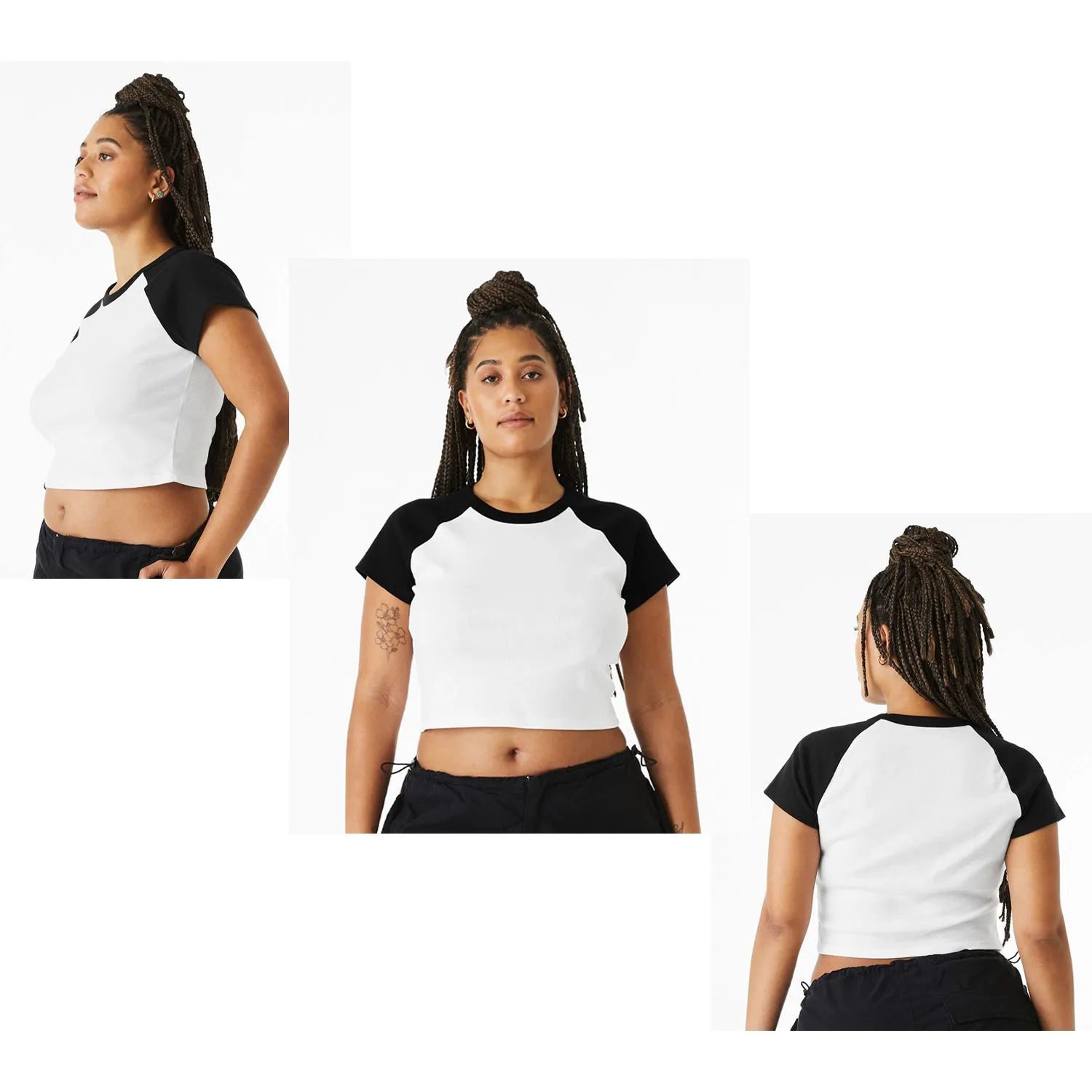 Delta Phi Epsilon Short Sleeve Crop Raglan