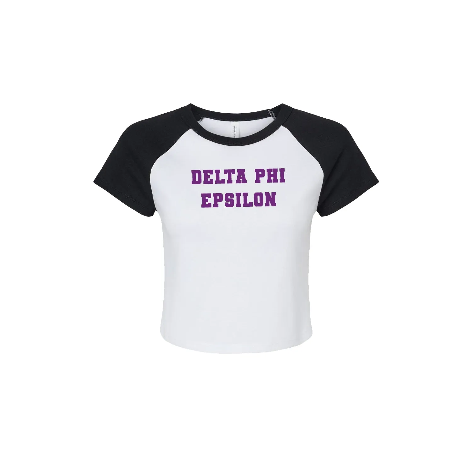 Delta Phi Epsilon Short Sleeve Crop Raglan