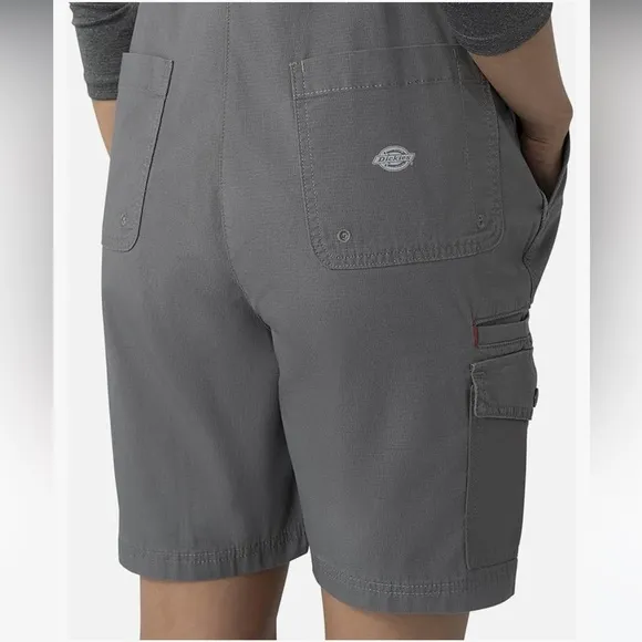 Dickies Medium Shortalls Cooling Ripstop Bib Overalls Shorts Rinsed Grape NWT