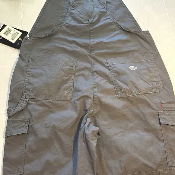 Dickies Medium Shortalls Cooling Ripstop Bib Overalls Shorts Rinsed Grape NWT