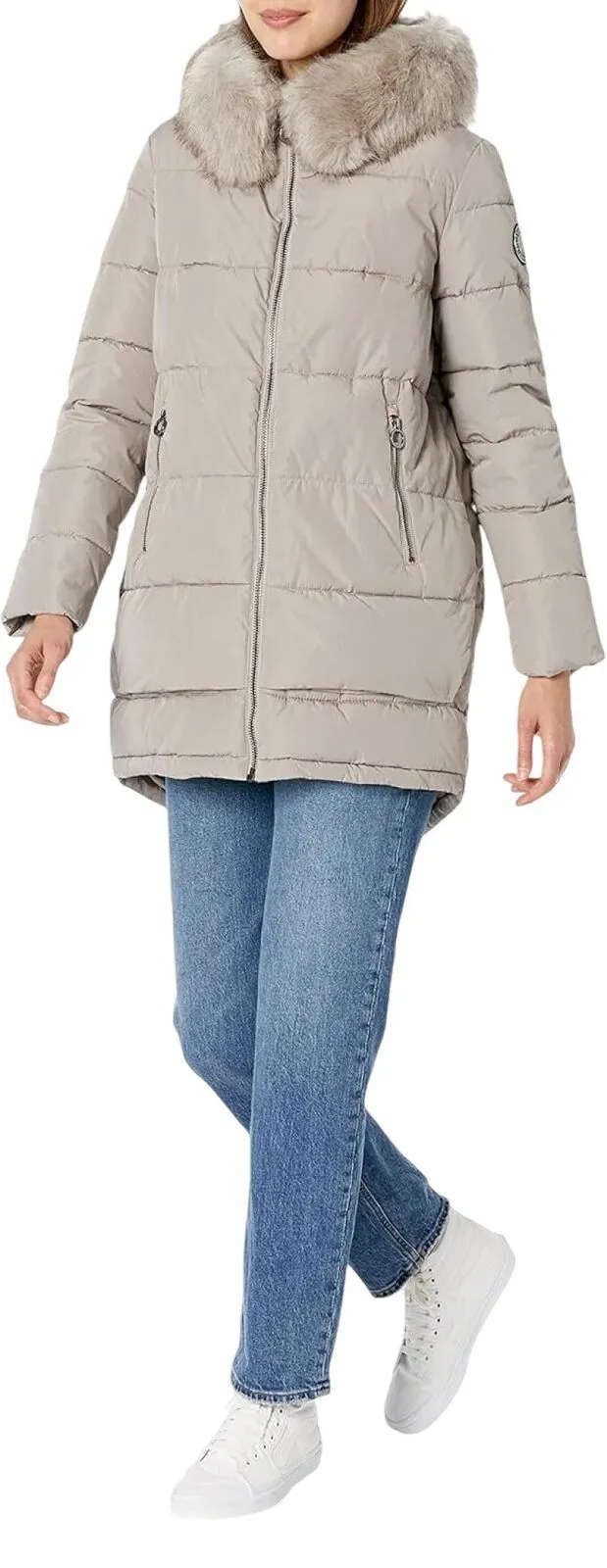 DKNY Womens Down Puffer Coat 1677c2b2023767 Thistle Brown M