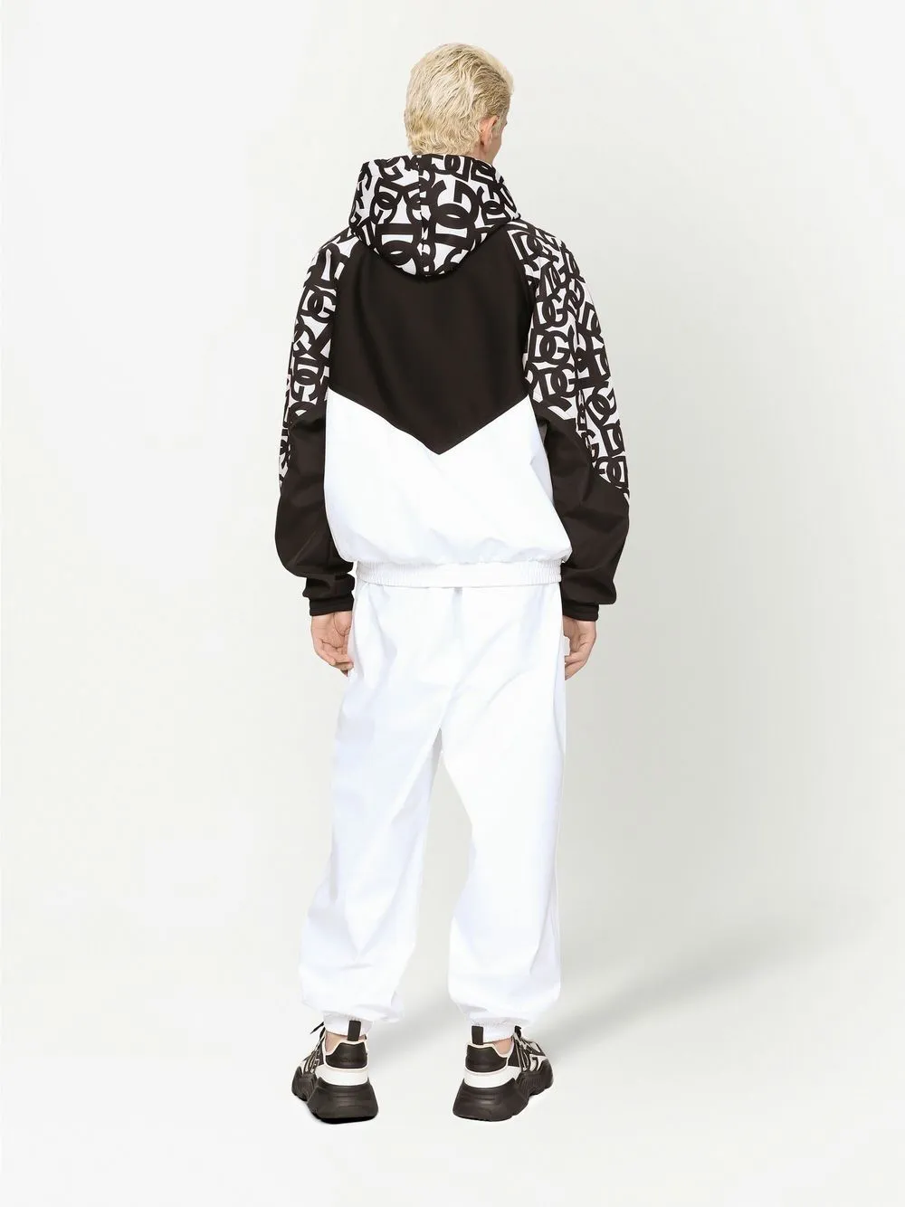 Dolce & Gabbana technical jersey DG patch hoodie