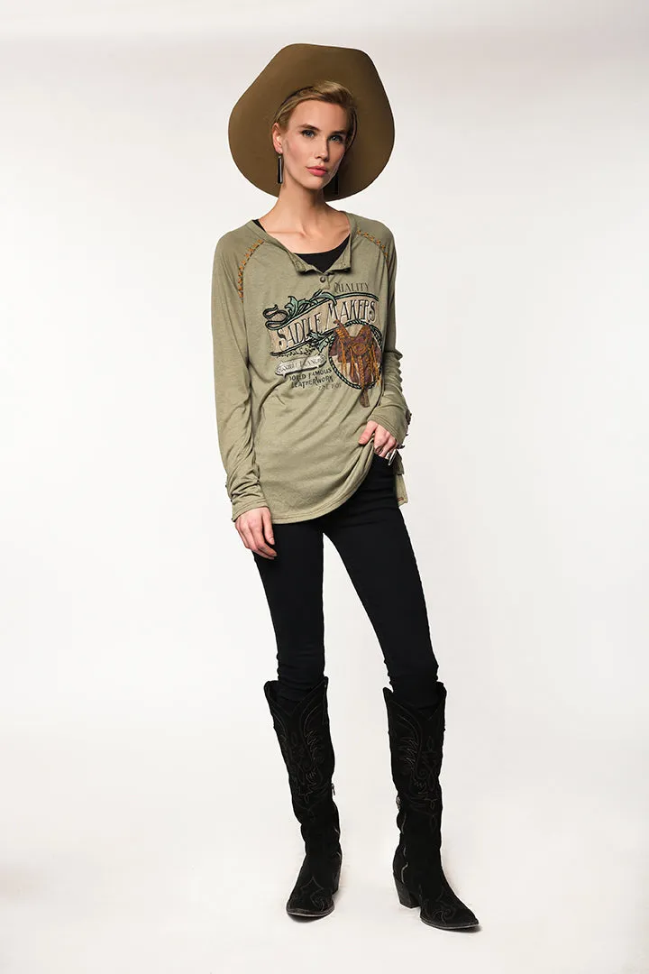 Double D Ranchwear Saddle Makers Top
