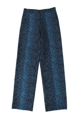 Dries Van Noten Wool Snake Print Trousers
