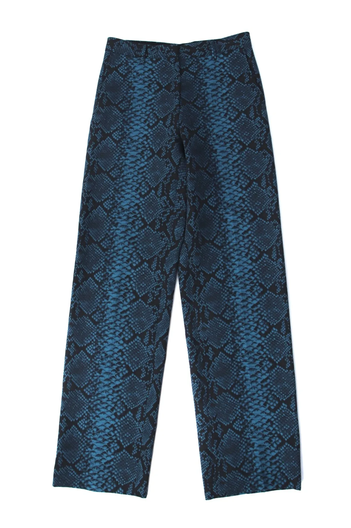 Dries Van Noten Wool Snake Print Trousers