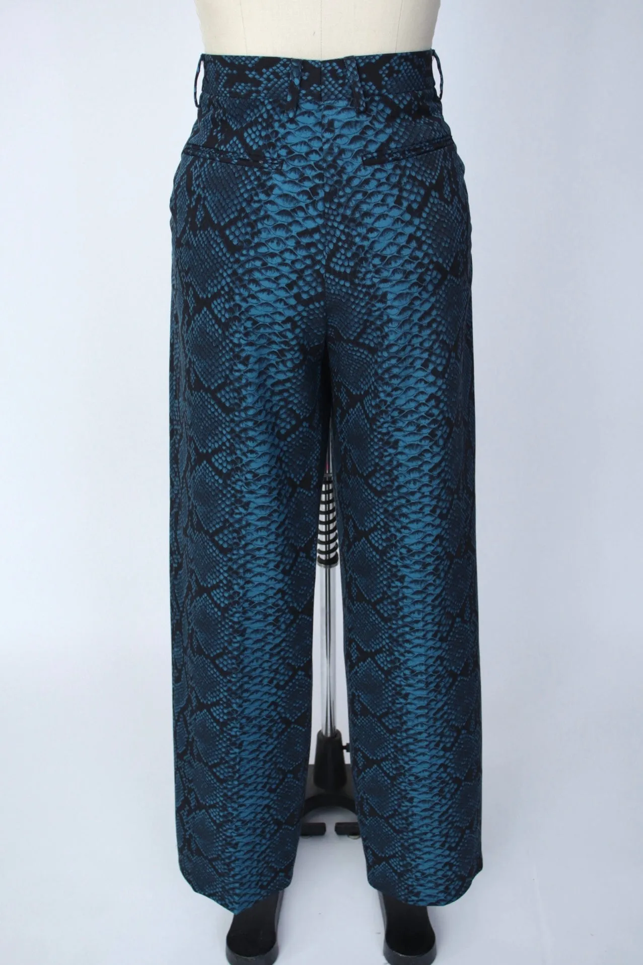 Dries Van Noten Wool Snake Print Trousers