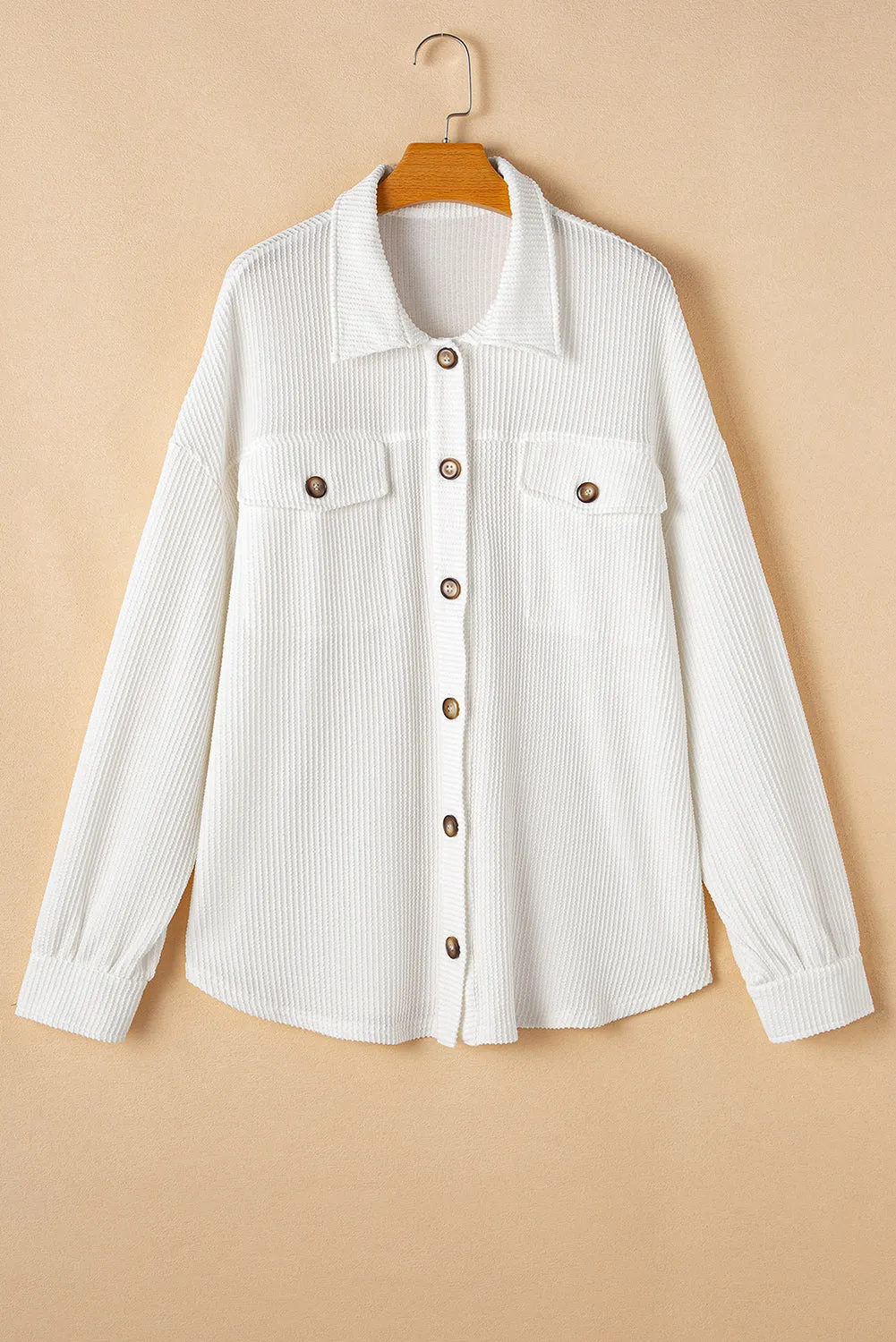 Drop Shoulder Plus Size Shacket
