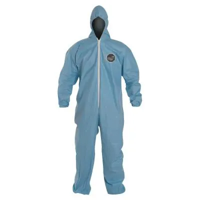 DuPont™ ProShield 6 SFR Coveralls with Attached Hood, Blue, Large, TM127S-L
