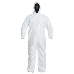 DuPont™ Tyvek® IsoClean® Coverall with Attached Hood, White, 3X-Large, IC180SWH3X002500