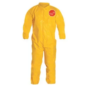 DuPont™ YELLOW TYCHEM QC COVERALL ZIP FRT ELAS ANKLE/WRI, QC125B-XL