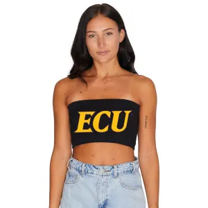 ECU Pirates Black Bandeau Top