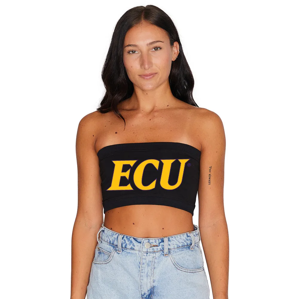 ECU Pirates Black Bandeau Top