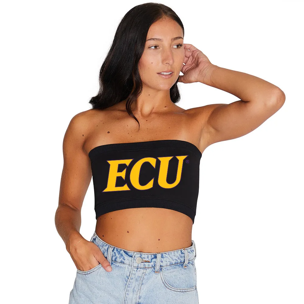 ECU Pirates Black Bandeau Top