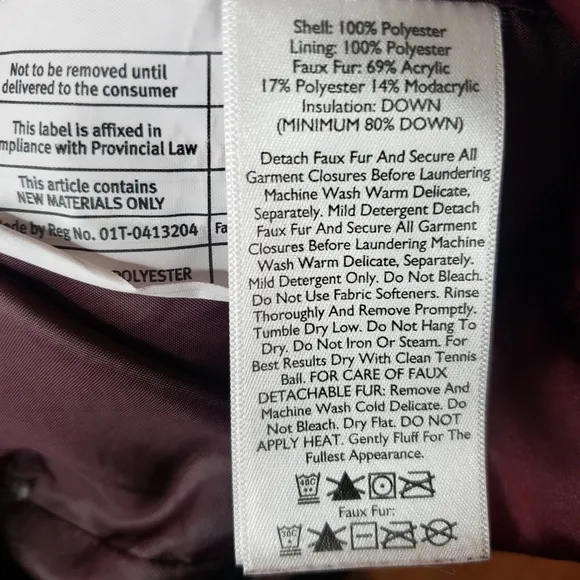 Eddie bauer down puffer womens coat wine color size small