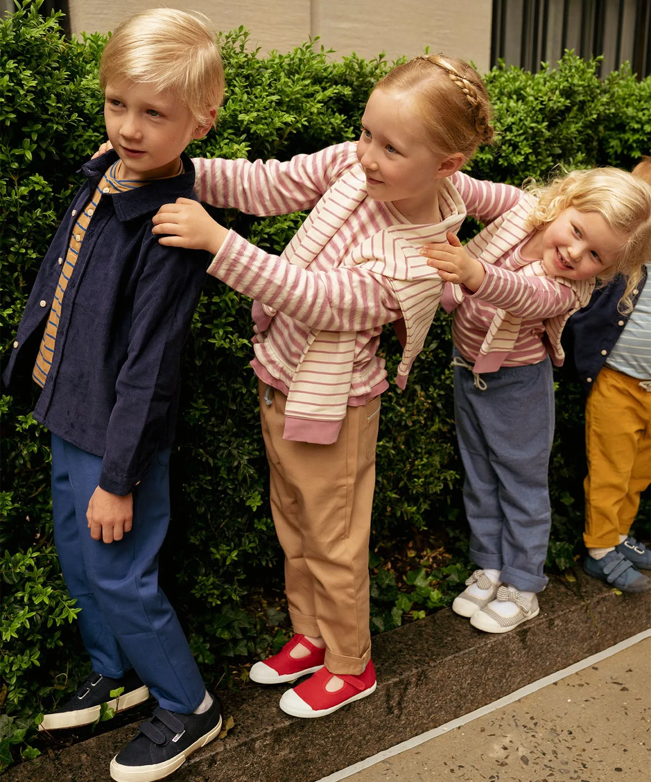 Edwina T-Shirt, Rose Rugby Stripe