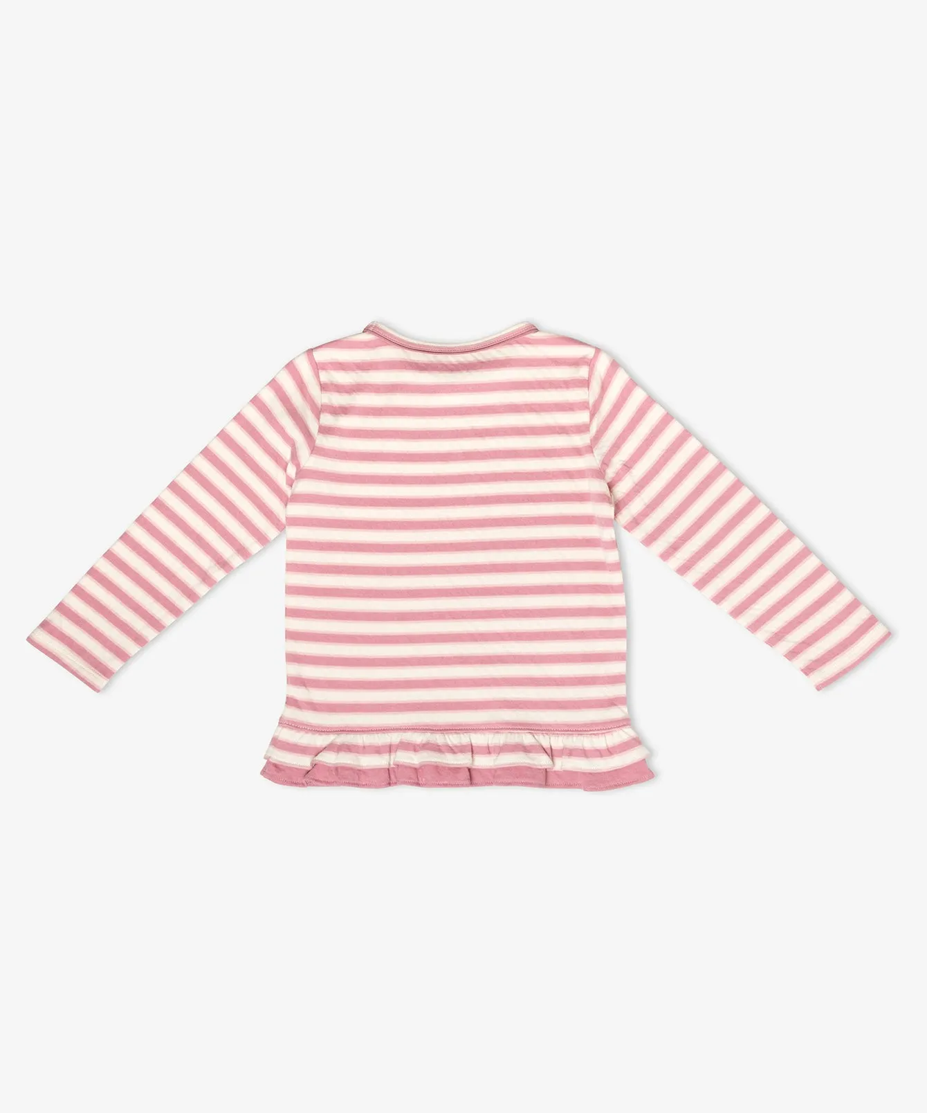 Edwina T-Shirt, Rose Rugby Stripe
