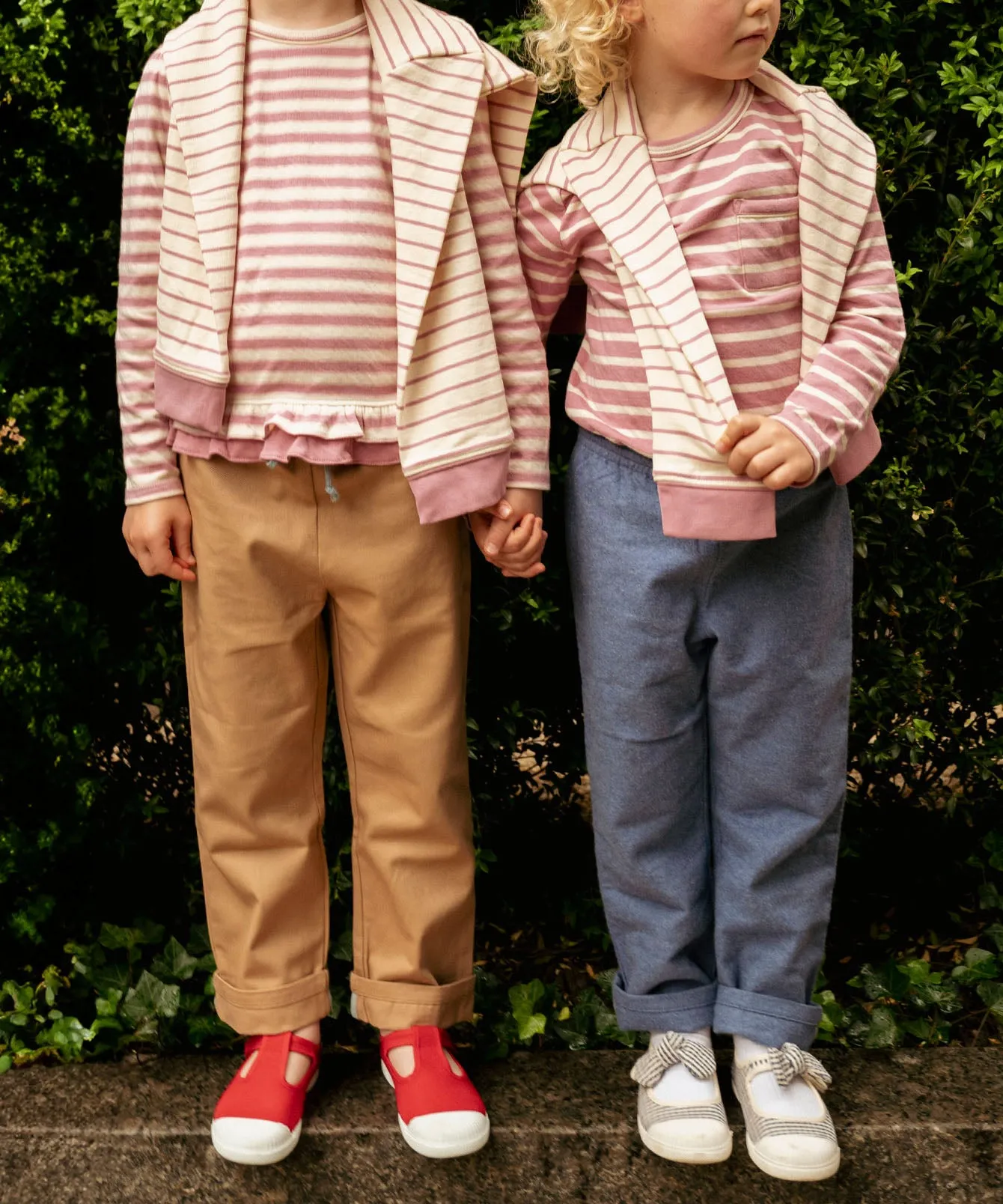 Edwina T-Shirt, Rose Rugby Stripe