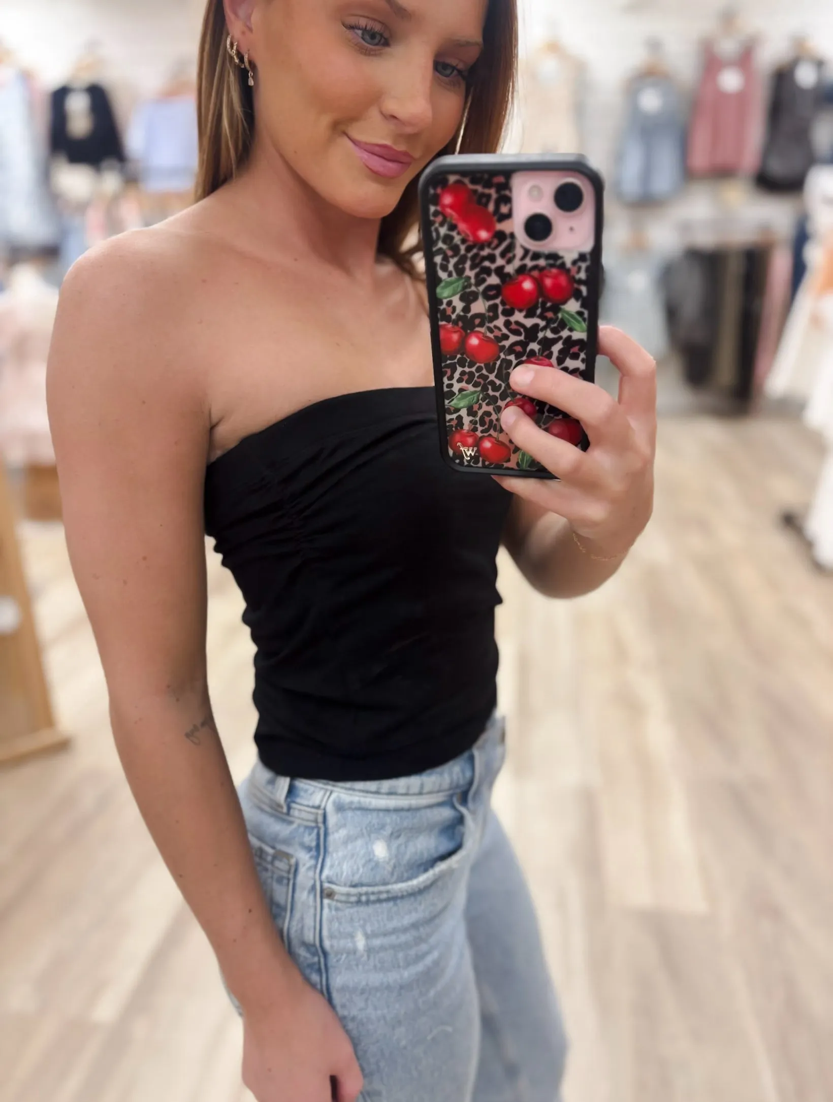 Effortless Black Bra-In Tube Top