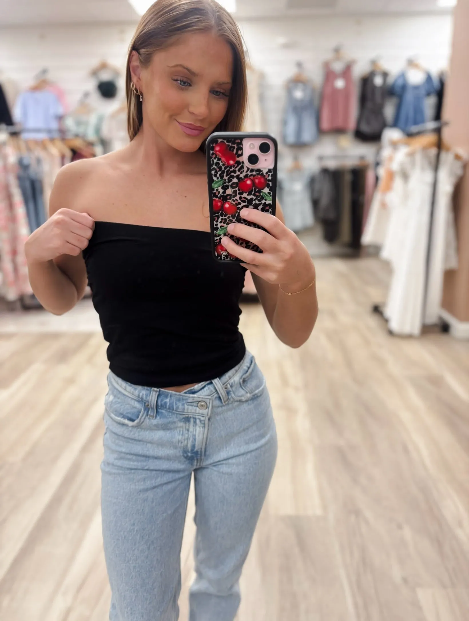 Effortless Black Bra-In Tube Top