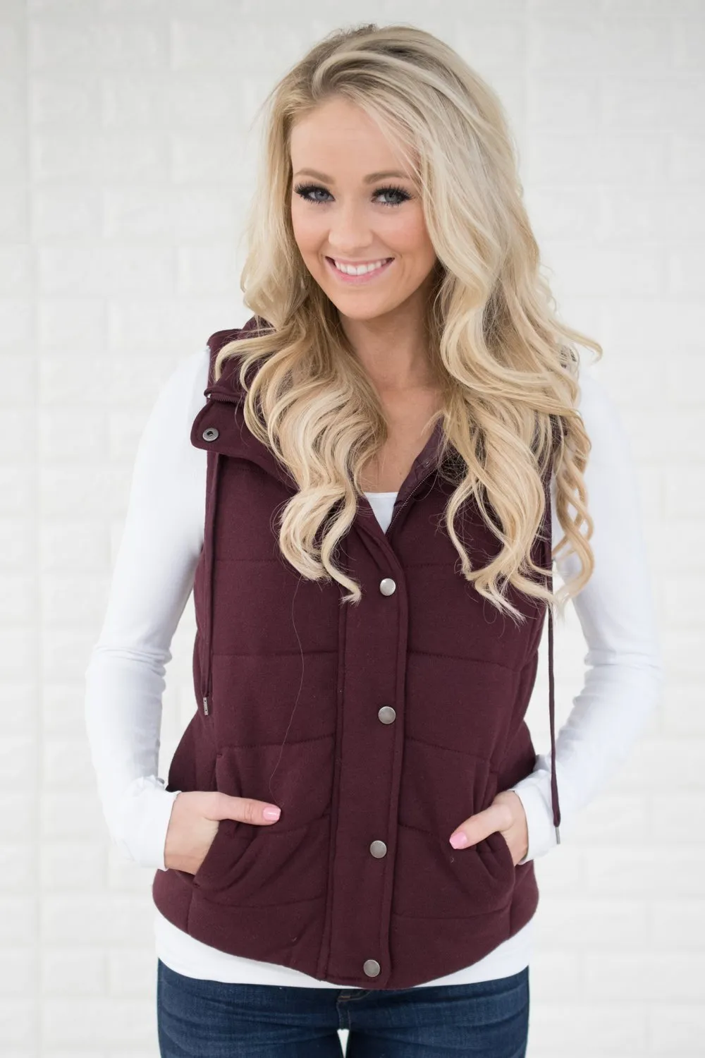 Eggplant Puffer Vest