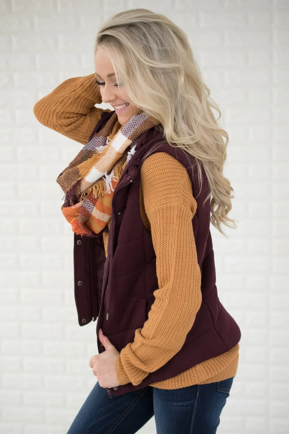 Eggplant Puffer Vest
