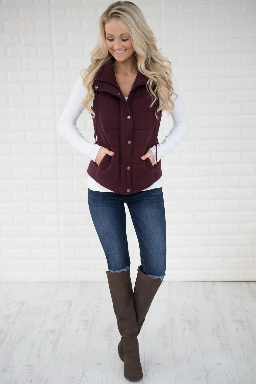 Eggplant Puffer Vest