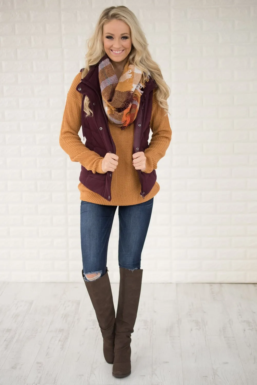 Eggplant Puffer Vest