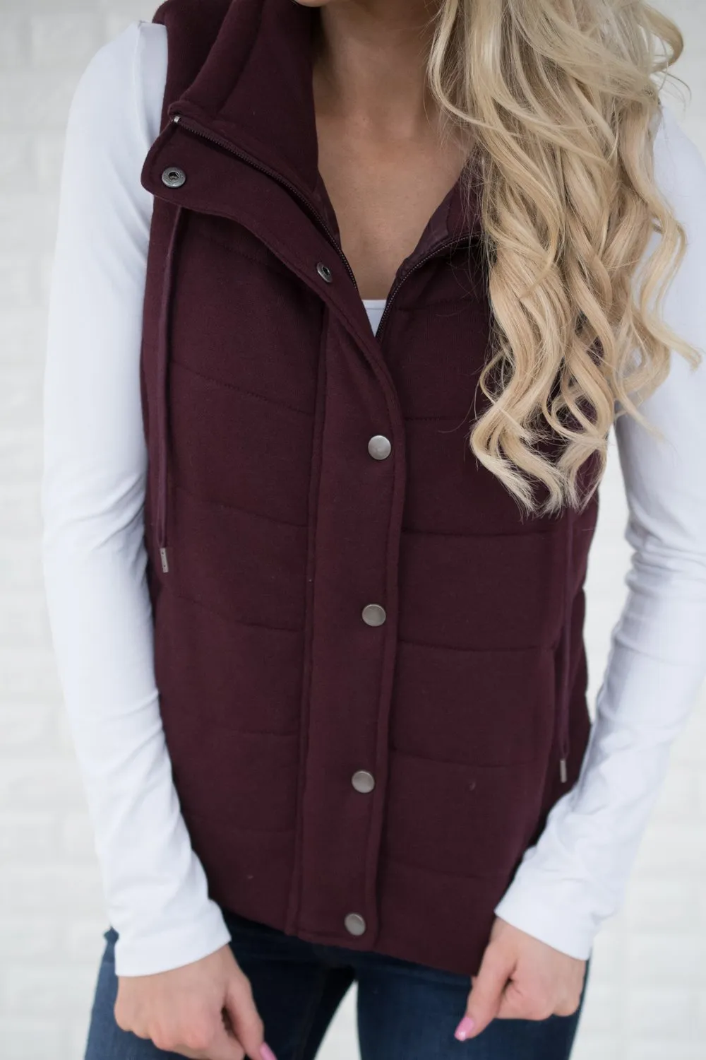 Eggplant Puffer Vest