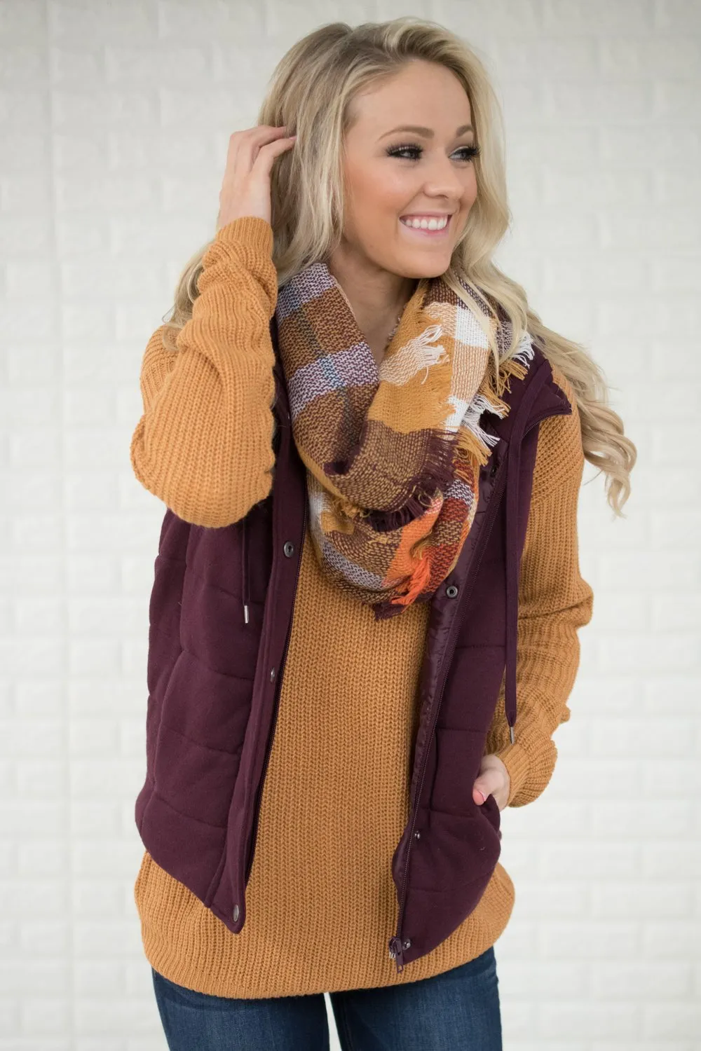 Eggplant Puffer Vest