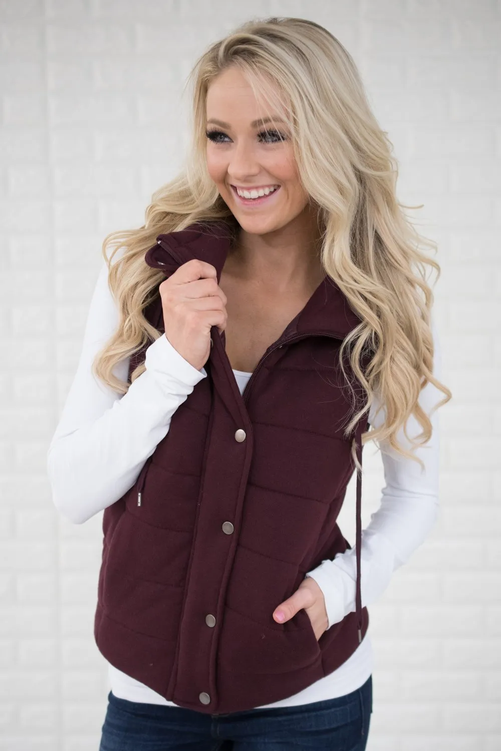 Eggplant Puffer Vest